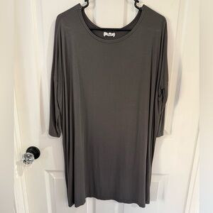 Sm gray piko quarter length sleeve dress